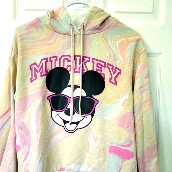 Disney Women's Mickey Mouse Multi-Colored Hoodie Sweatshirt Size M - Picture 4 of 14